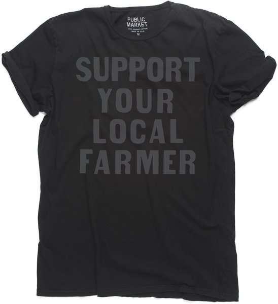 Support Your Local Farmer Black T-Shirt