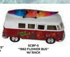 Surf Car 1962 Flower VW Bus w/Rack (P/B)