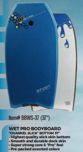 Wet Pro Bodyboard Channel Slick Bottom 37