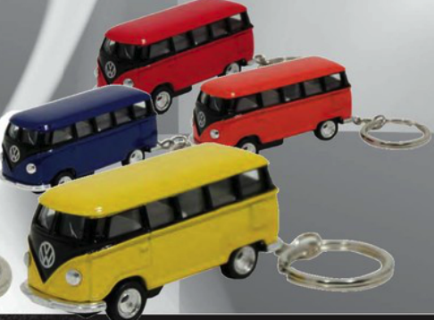 1962 Classic VW Bus Two-Tone Keychain (P/B)