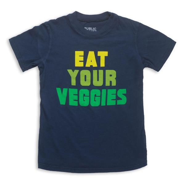 Kids Eat Your Veggies Navy T-Shirt